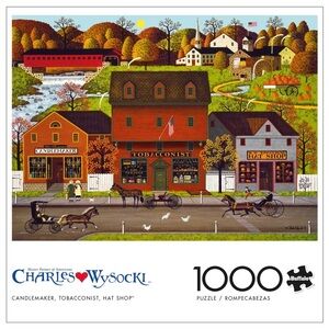 Charles Wysocki Puzzle - Candlemaker, Tobacconist, Hat Shop
